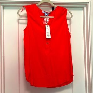 Draper James Sleeveless Tie Shoulder Blouse